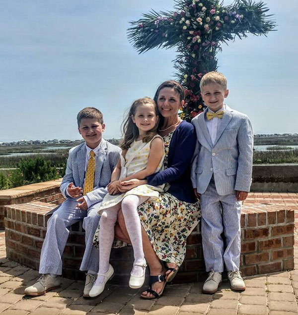 Jessica Perry and her children
